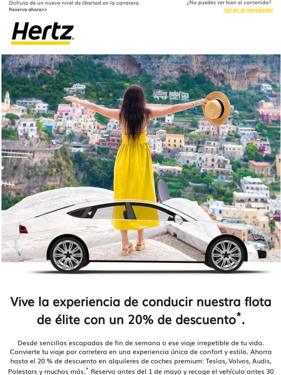 😎Ahorra hasta un 20% en coches Premium