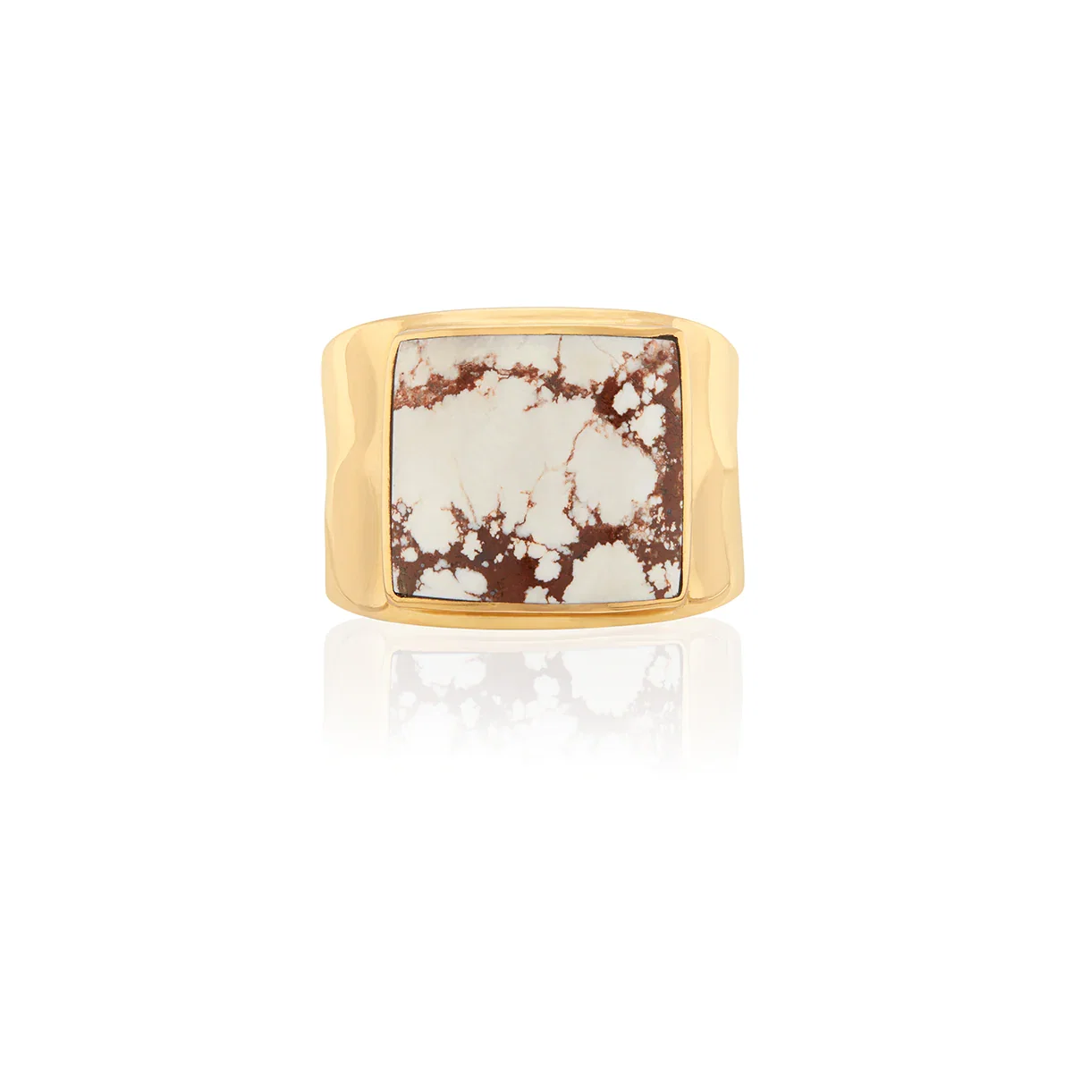 Image of Inlay White Buffalo Turquoise Ring