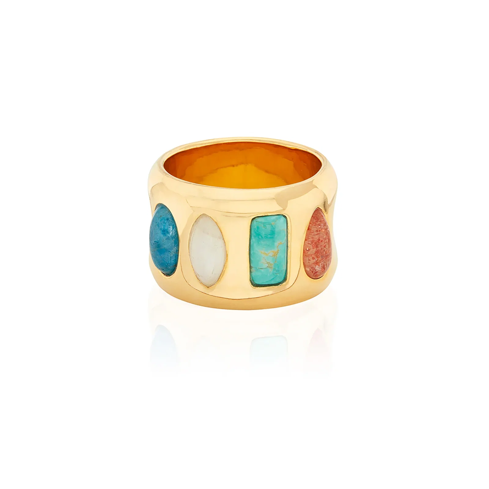 Image of Large Multi-Stone Shapes Ring