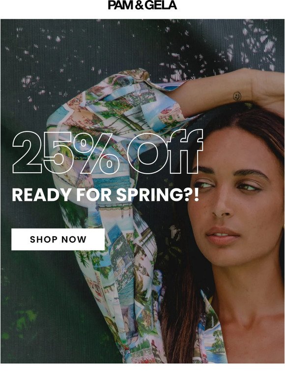 25% off sitewide for spring! 💐