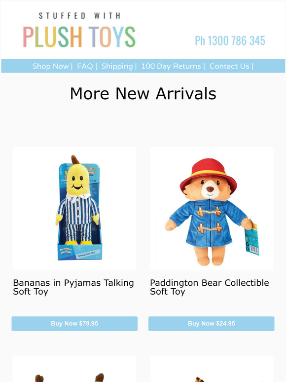 Stuffed With Plush Toys More new plush toy arrivals Milled