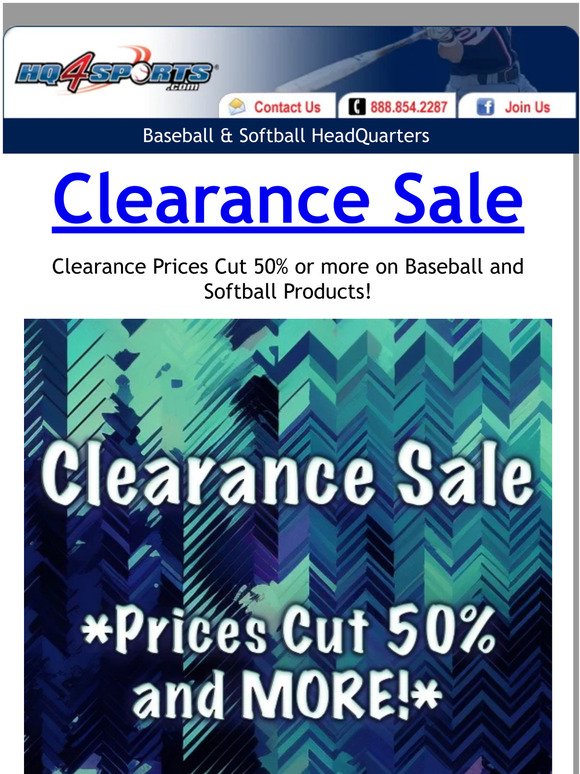 CLEARANCE SALE! Prices Cut 50% or MORE!