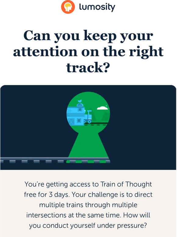 Lumosity: Play Train of Thought FREE for 3 days | Milled