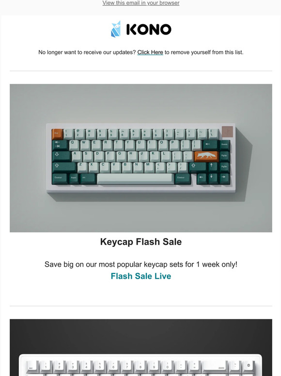 Opus 1 Keyboard Kit GB, WhiteFox Eclipse Kickstarter Live, Keycap Flash Sale! - Kono Store