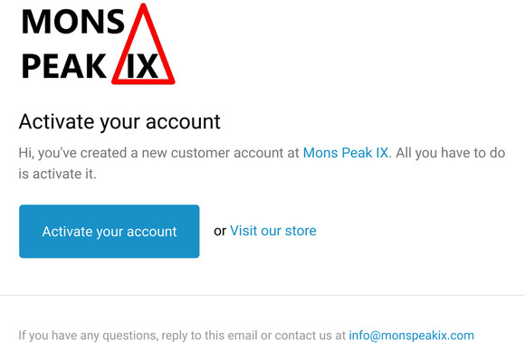 Customer account activation