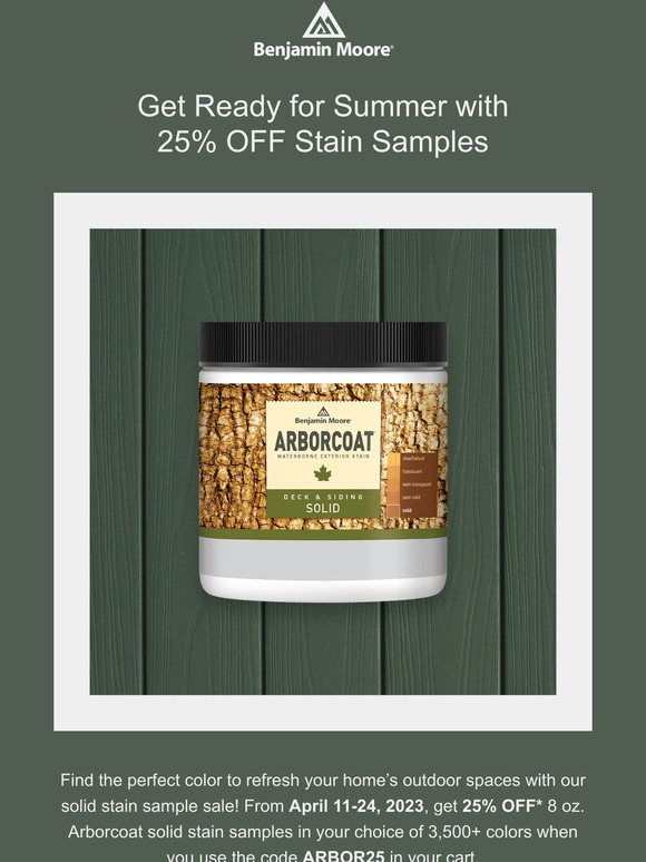 Get Ready for Summer with 25% OFF Stain Samples