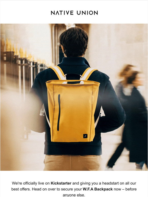 Native Union: THE W.F.A BACKPACK IS HERE | Milled