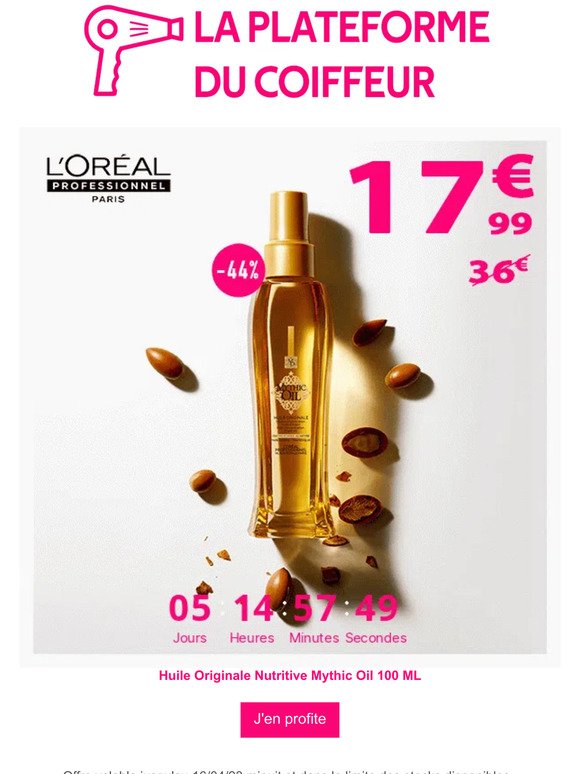 ⚡️ Offre Limitée ⏰ sur l'Huile Mythic Oil de L'Oréal Professionnel