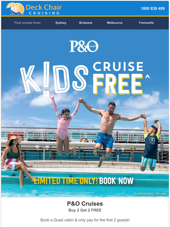 Deck Chair Cruising 😍 P&O Kids Cruise FREE! Milled