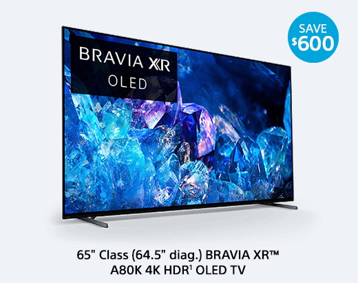 SAVE $600 | 65" Class (64.5" diag.) BRAVIA XR™ A80K 4K HDR¹ OLED TV