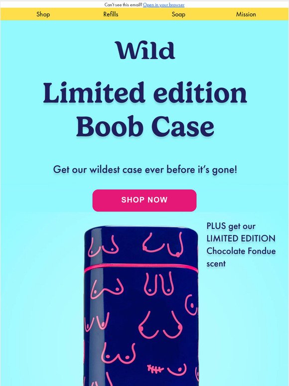 Limited Edition Boob Case and Chocolate Fondue scent selling FAST! ⌛
