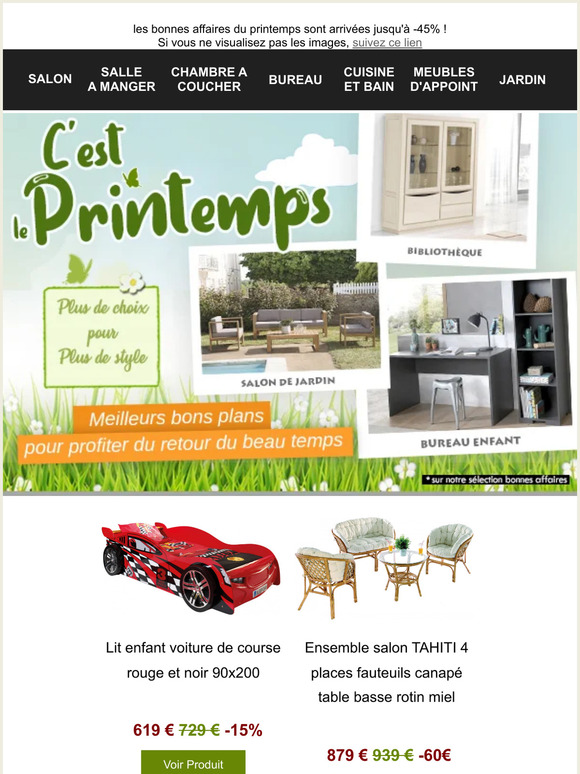 🌞 Soleil + économies jusqu'à -45%* pour fêter le Printemps