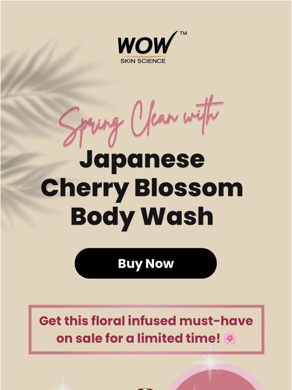 50% Off Japanese Cherry Blossom Body Wash 🌸