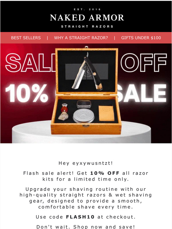 Don't Miss Out! 10% Off All Razor Kits