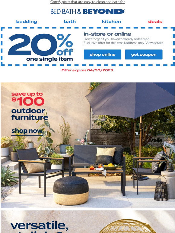 Bed Bath & Beyond Turn your outdoor space into an oasis ?????? with