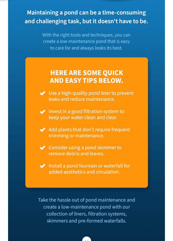 Pond Achieve a stressfree pond season Milled