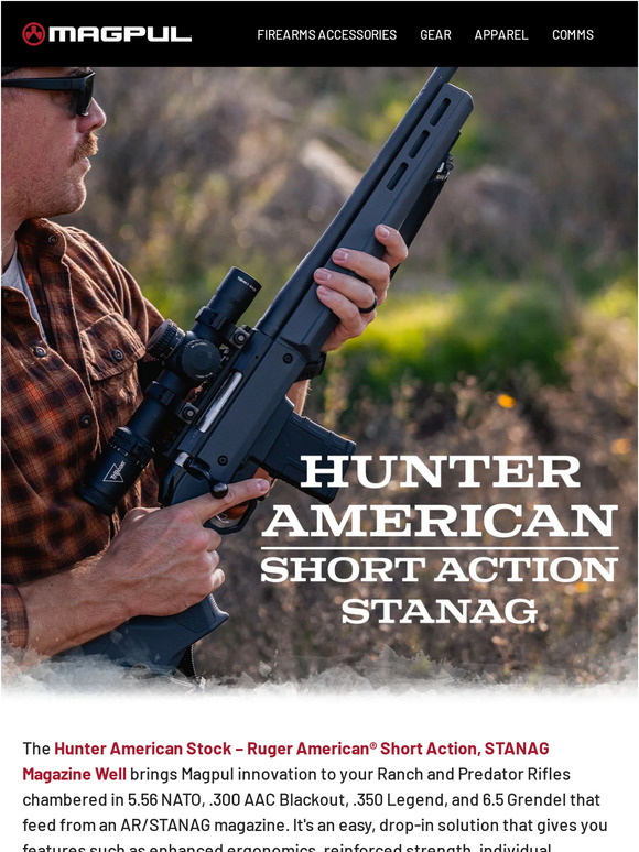 MAGPUL Now Shipping Hunter American Stock For Ruger American® Short