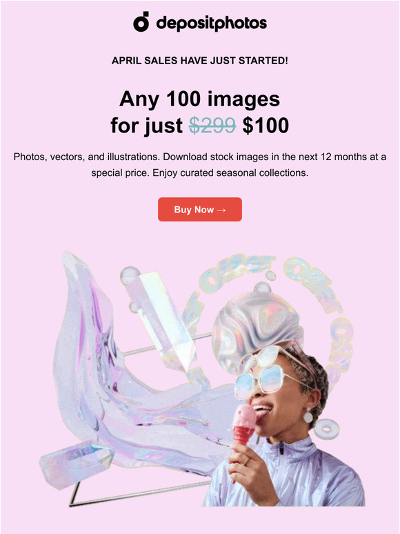Shop smart in April! Get images at 65% off