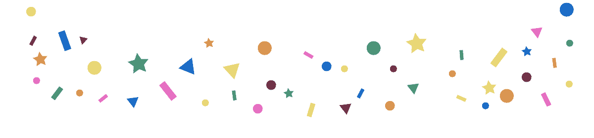 Colorful falling confetti