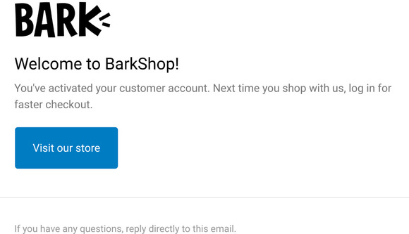 Customer account confirmation