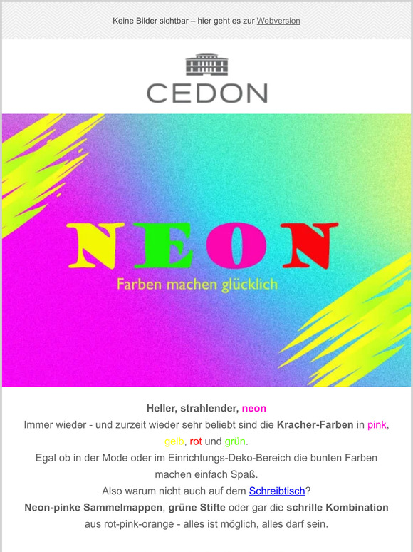 bunt, strahlend, neon