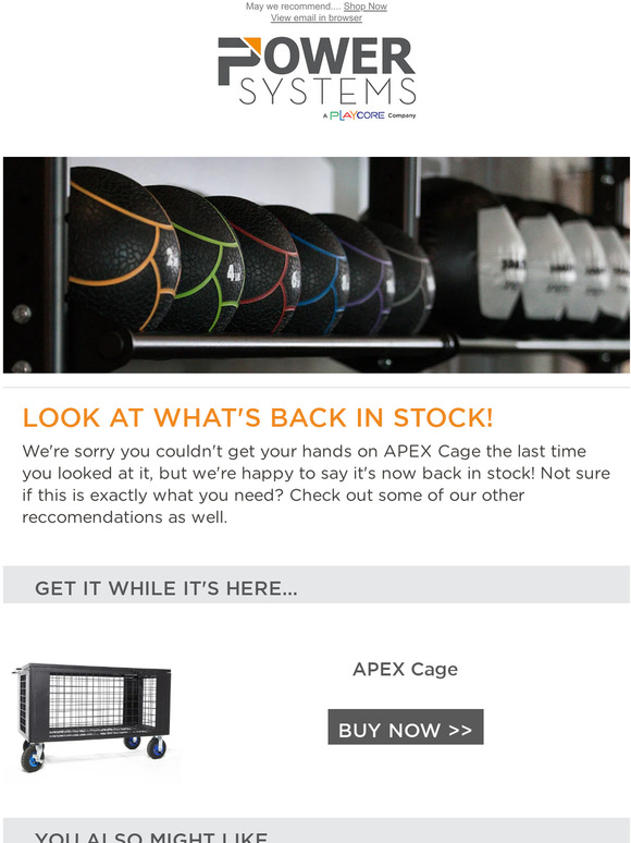 Power Systems APEX Cage Back In Stock Milled