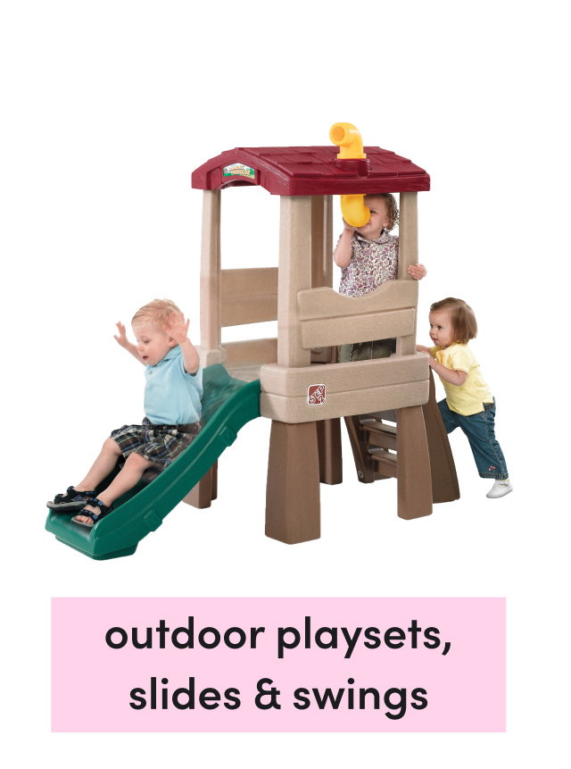 outdoor playsets, slides & swings