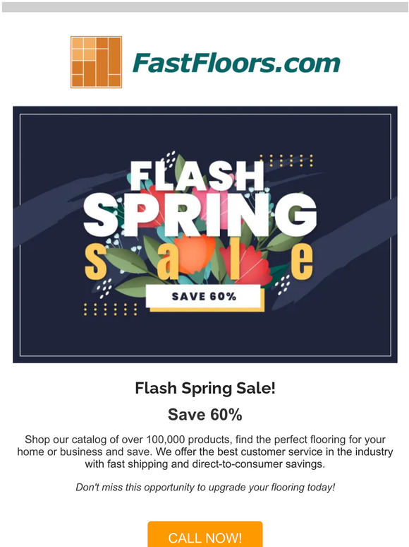 Flash Spring Sale!