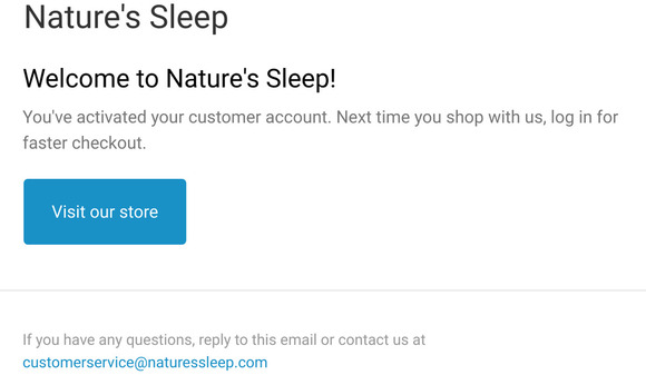 Customer account confirmation
