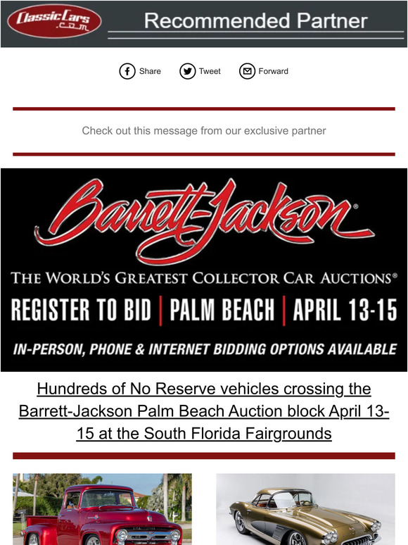 ClassicCars Incredible Vehicles Crossing the BarrettJackson Palm