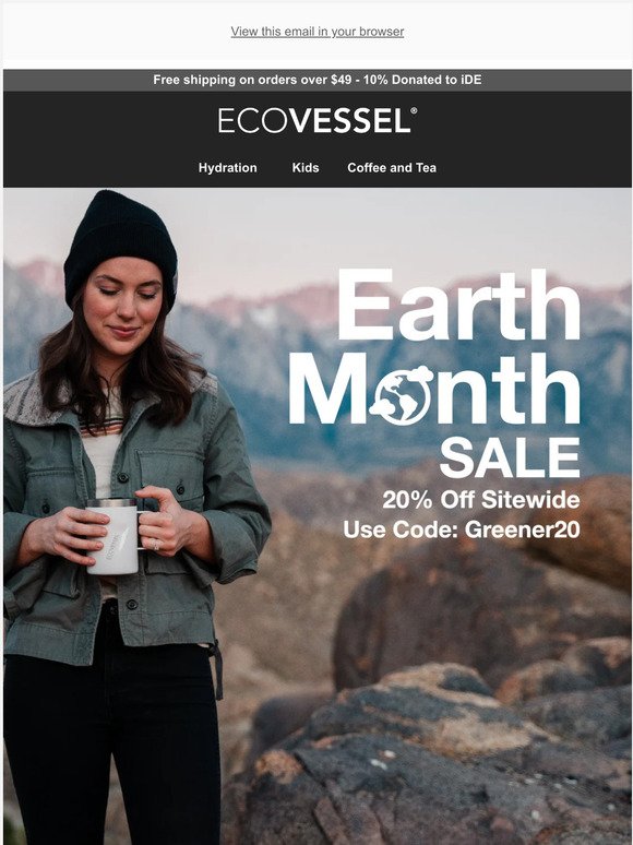 Happy Earth Month! 20% Off For Two Weeks