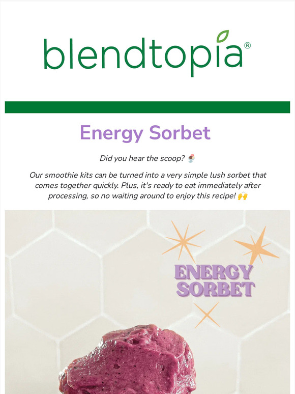 ⚡️NEW! Energy Sorbet Recipe ⚡️