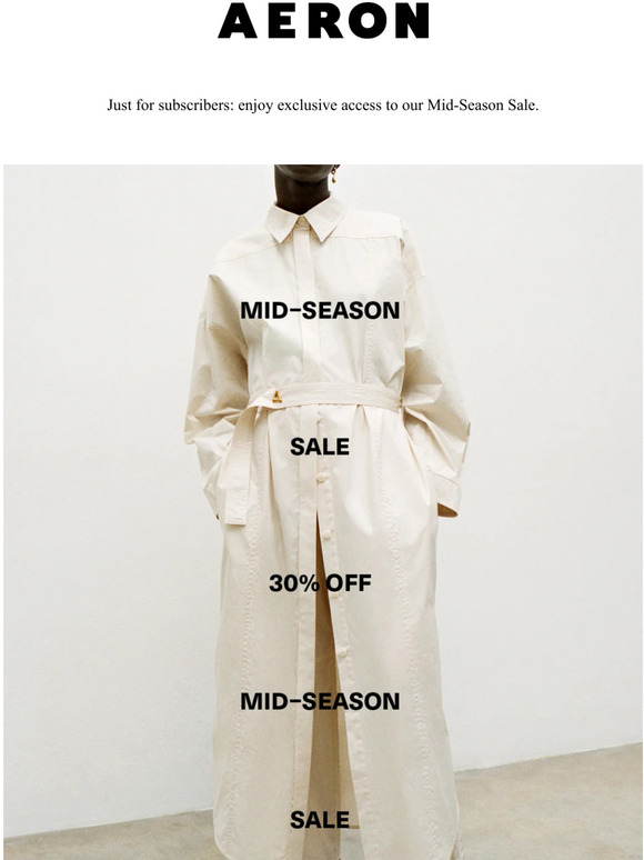 Mid-Season Sale -30% Starts Now