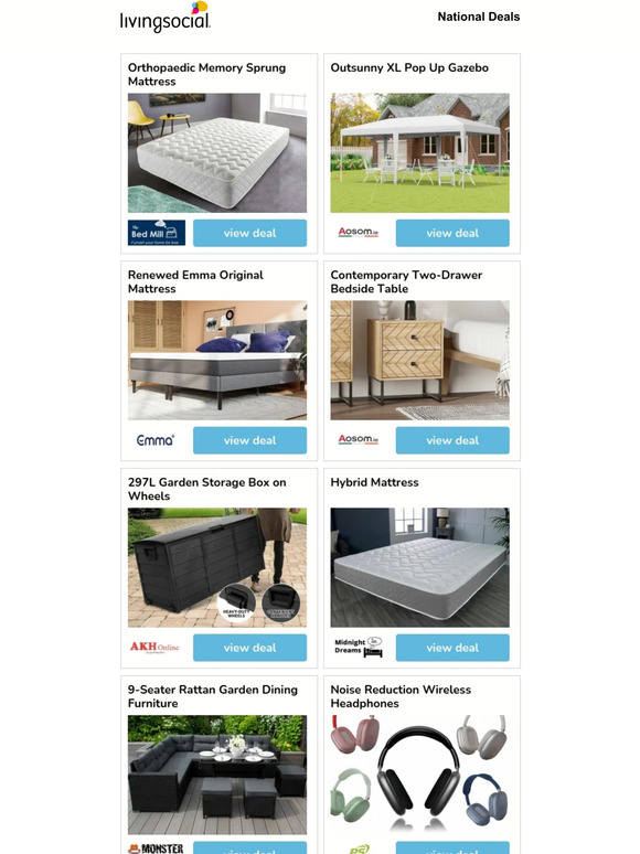 Orthopaedic Memory Sprung Mattress | Outsunny XL Pop Up Gazebo | Renewed Emma Original Mattress | Hybrid Mattress | Emma Original Mattress