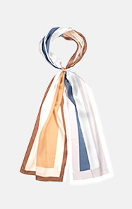 Hype Stripe Silk Scarf - Starfish