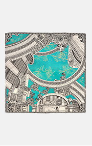 Grand Enchantment 35" Silk Square - Jade Mint