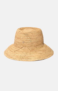 Raffia Packable Bucket Hat - Natural