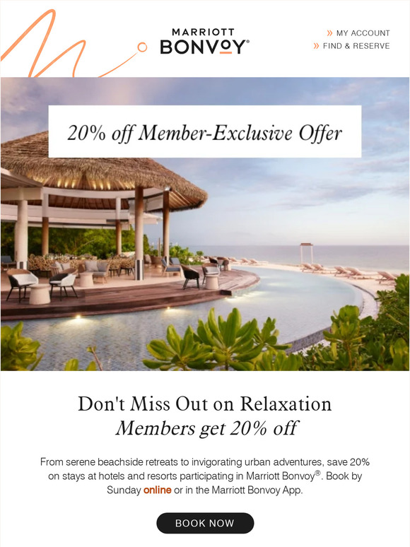 —, There’s Still Time to Enjoy 20% off Your Next Getaway
