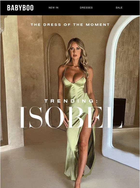 isobel maxi dress babyboo Green with envy Shop the in Emerald now at Babyboofashion.com super low back with tie straps and a thigh high split Brand new babyboo Isobel maxi