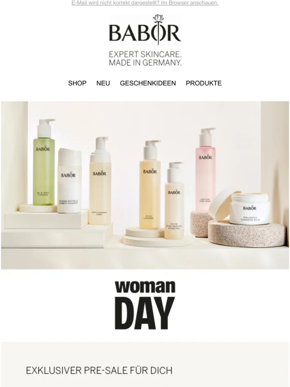 WOMAN DAY Pre-Sale 🚨 20% Rabatt & ein Geschenk sichern