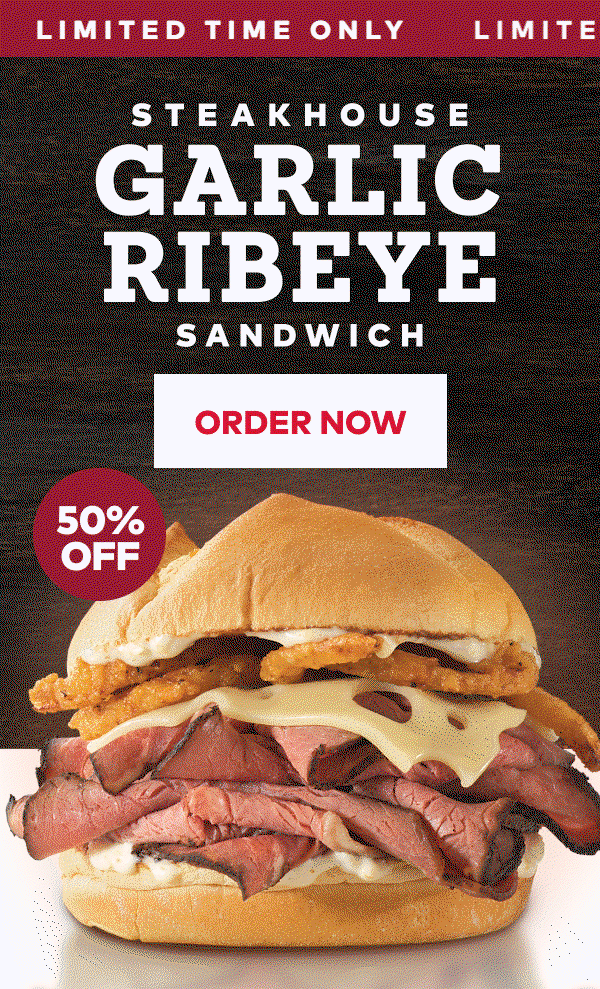 Arby's Steakhouse Garlic Ribeye Sandwich
