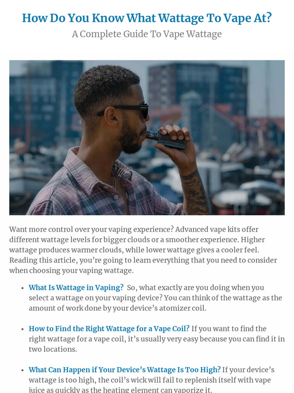 Is Higher Wattage Better For Vaping at Broderick Pittman blog