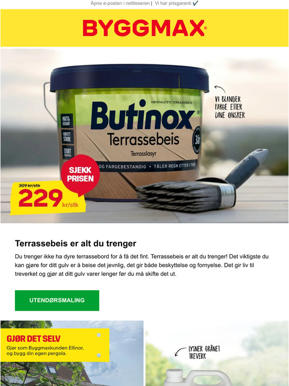 Terrassebeis er alt du trenger.