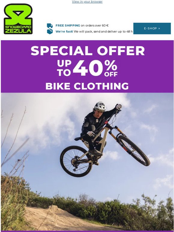 Gear up for the trail with Special Offer! Bike clothing up to 40% off
