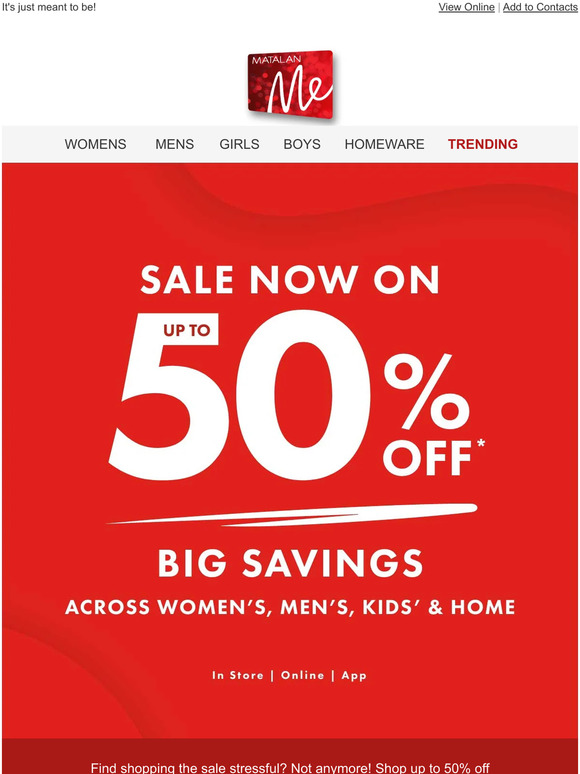 Matalan Psst! It's on sale AND in your size 😏 Milled