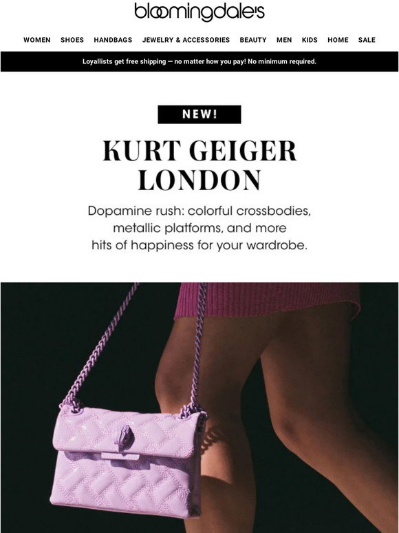 Bloomingdale's New KURT GEIGER LONDON accessories Milled