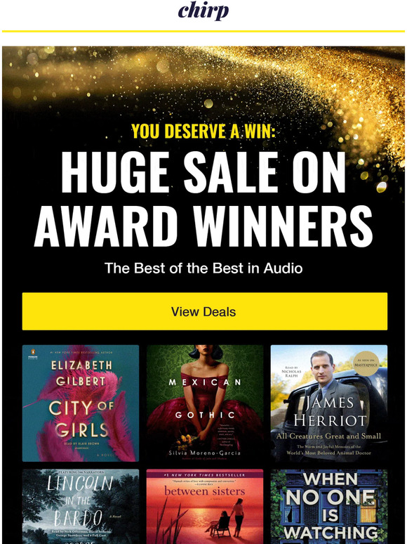 Special Audio Sale! Huge discounts on prize-winning books