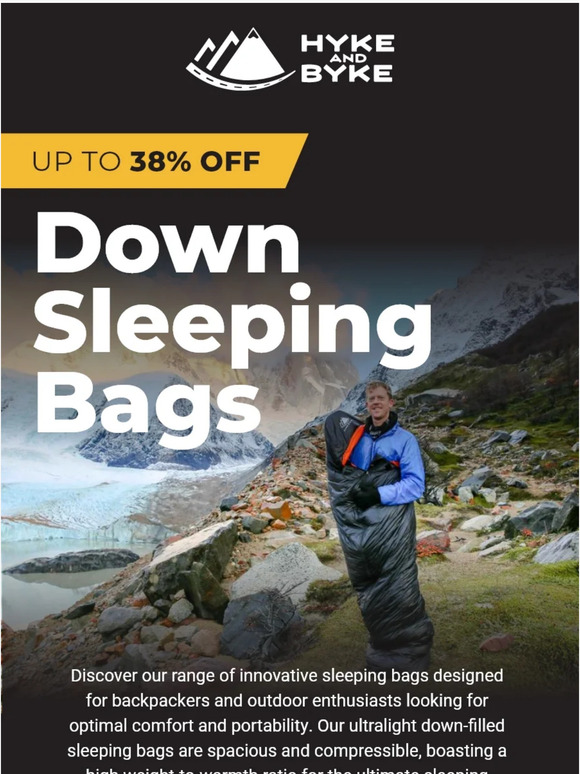 All Down Sleeping Bags On Sale Now! ⛰️