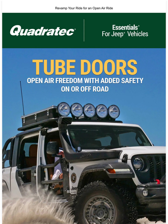Quadratec Experience Summer Freedom with the Perfect Tube Doors Milled