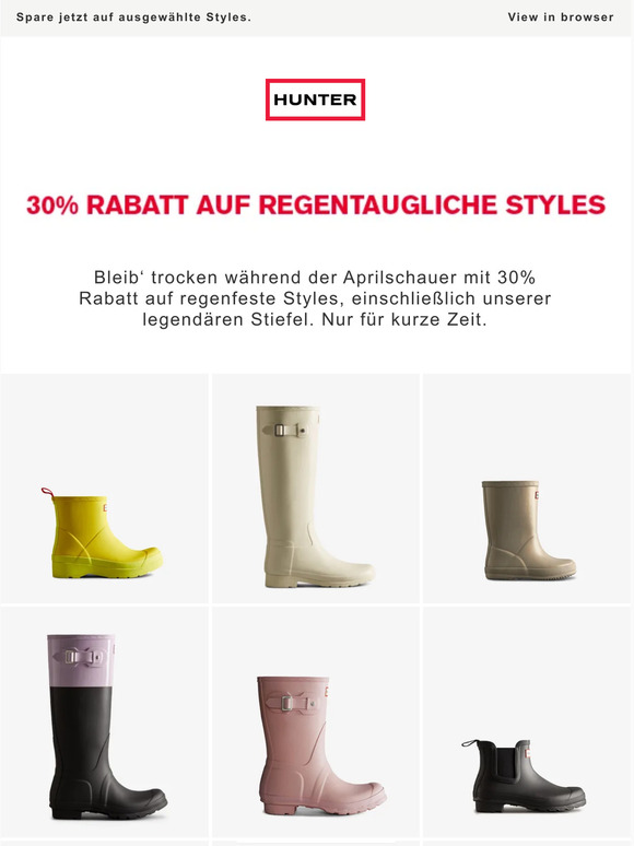 Freu’ dich auf das Aprilwetter mit 30% Rabatt
